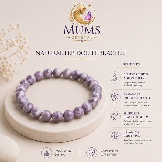 Natural Lepidolite Bracelet