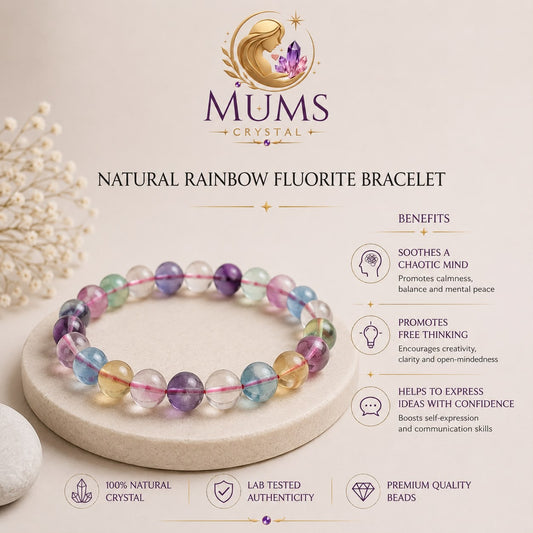 Natural Rainbow Flourite Bracelet