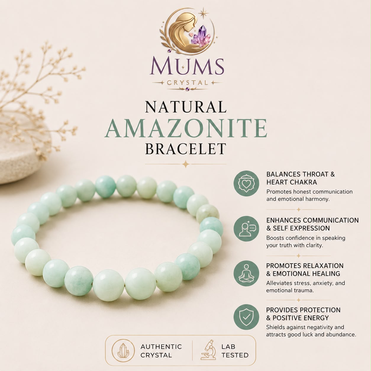 Natural Amazonite Bracelet