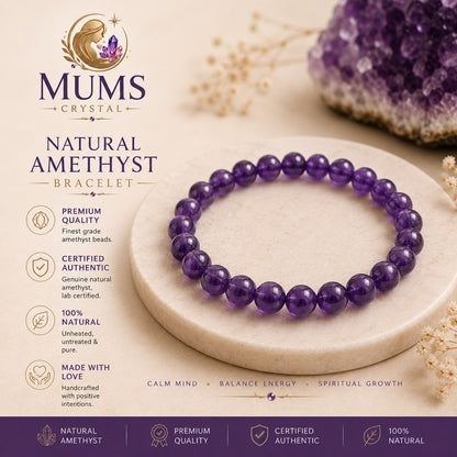 Natural Amethyst Bracelet