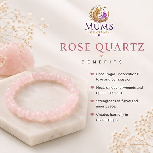 Natural Rose Quartz Bracelet