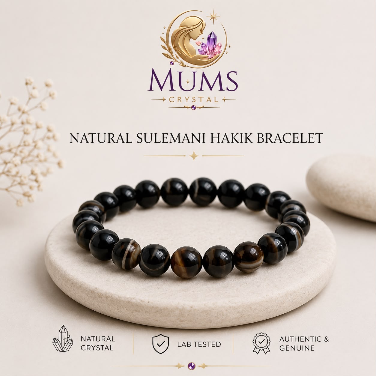 Natural Sulemani Hakik Bracelet