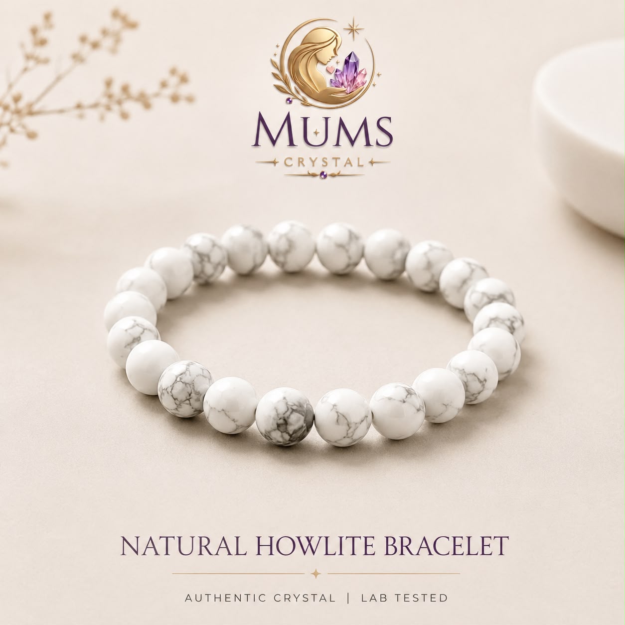 Natural Howlite Bracelet
