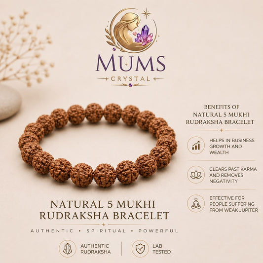 Natural 5 Mukhi Rudraksha Bracelet