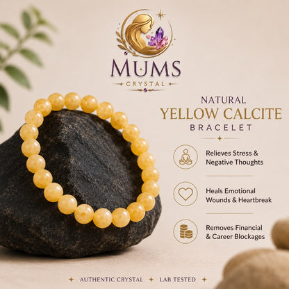 Natural Yellow Calcite Bracelet