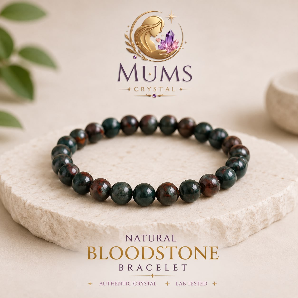 Natural Bloodstone Bracelet