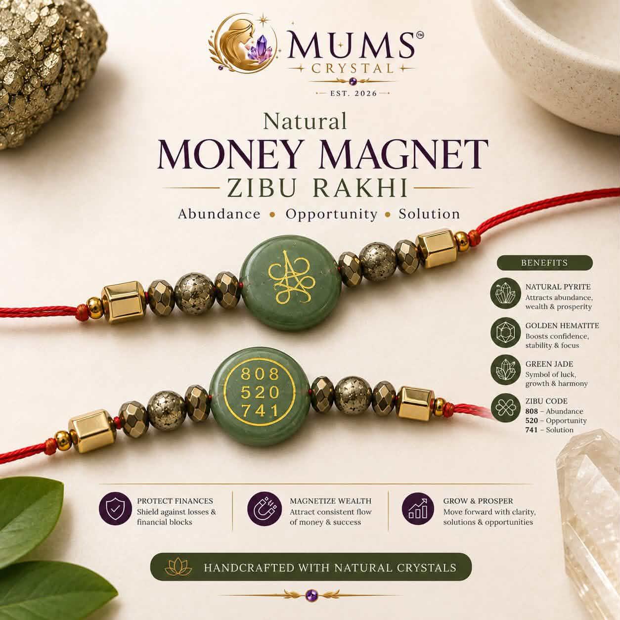 Natural Money Magnet Zibu Rakhi