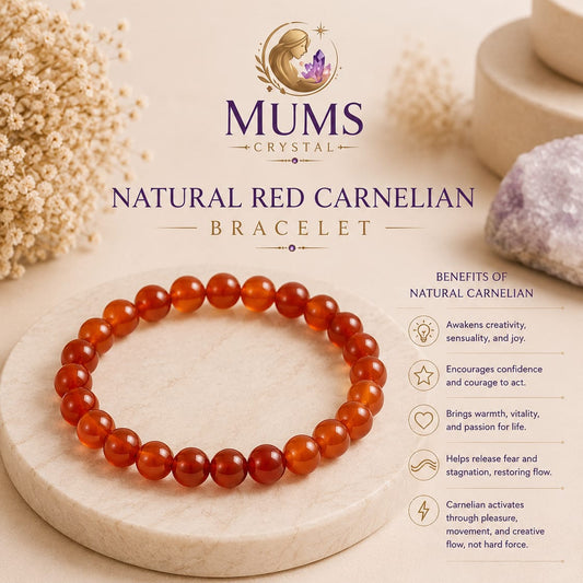 Natural Red Carnelian Bracelet
